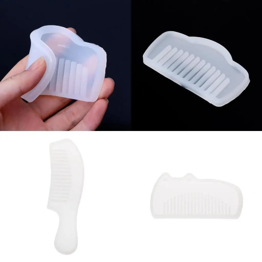 

31BB Resin Comb Silicone Molds Crystal Comb Silicone Molds DIY Hand Craft Resin Molds for Epoxy Resin Jewelry Silicone Molds