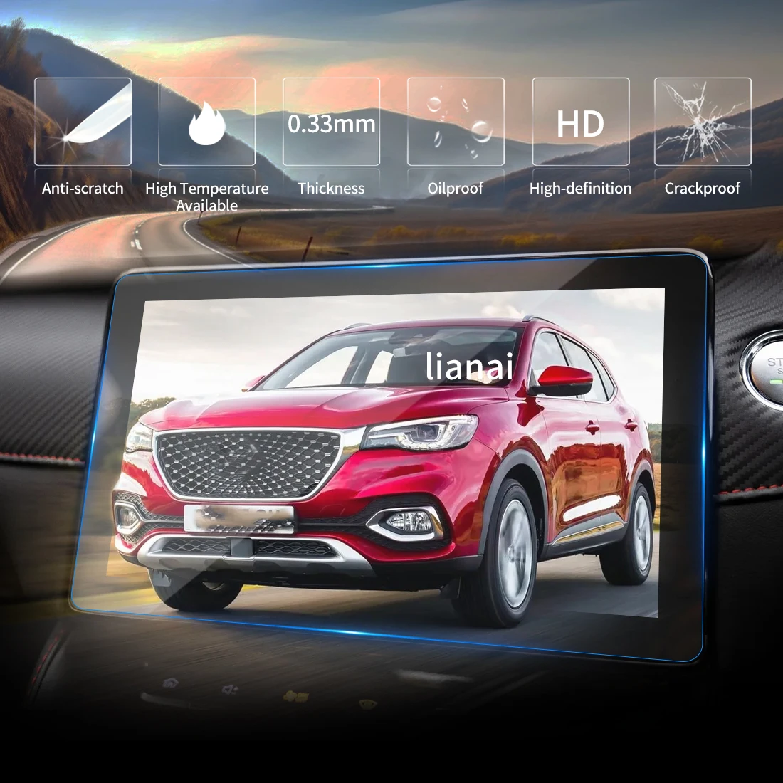 Screen Protector for 2026 MG zs HD Tempered Glass GPS display Video Navigator Car Stickers Fingerprint-resistant supplies