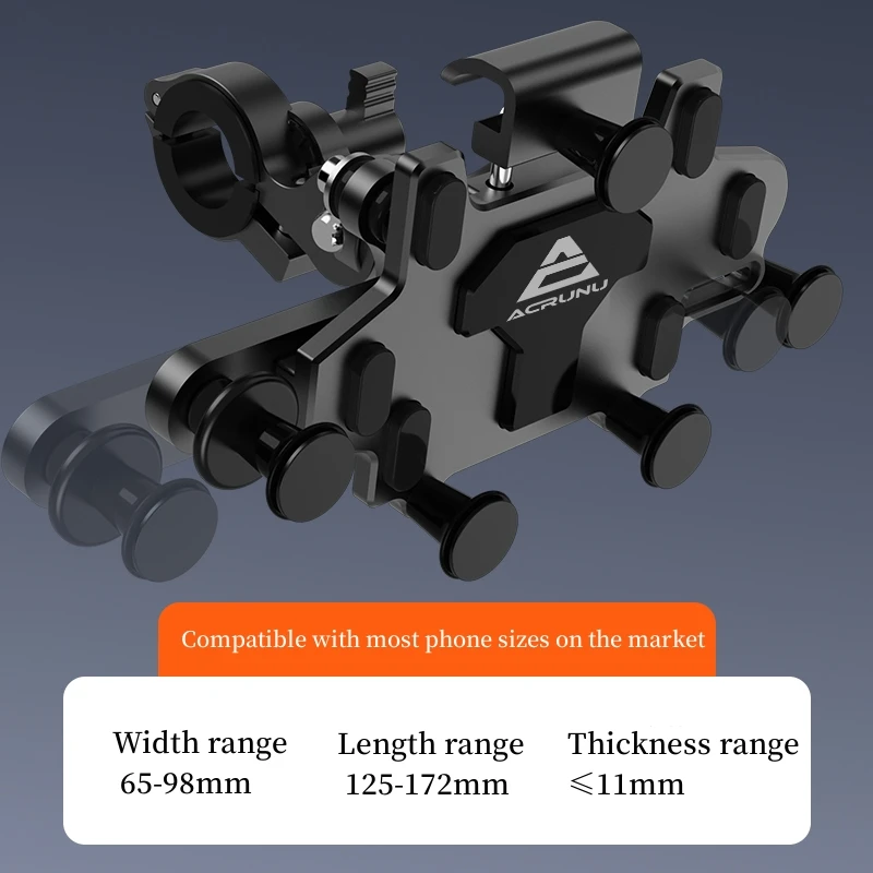 Imagem -04 - Liga de Alumínio Titular do Telefone Móvel para a Motocicleta Anti-choque Titular do Telefone da Bicicleta Telefones Celulares Universais 4.7 7.2