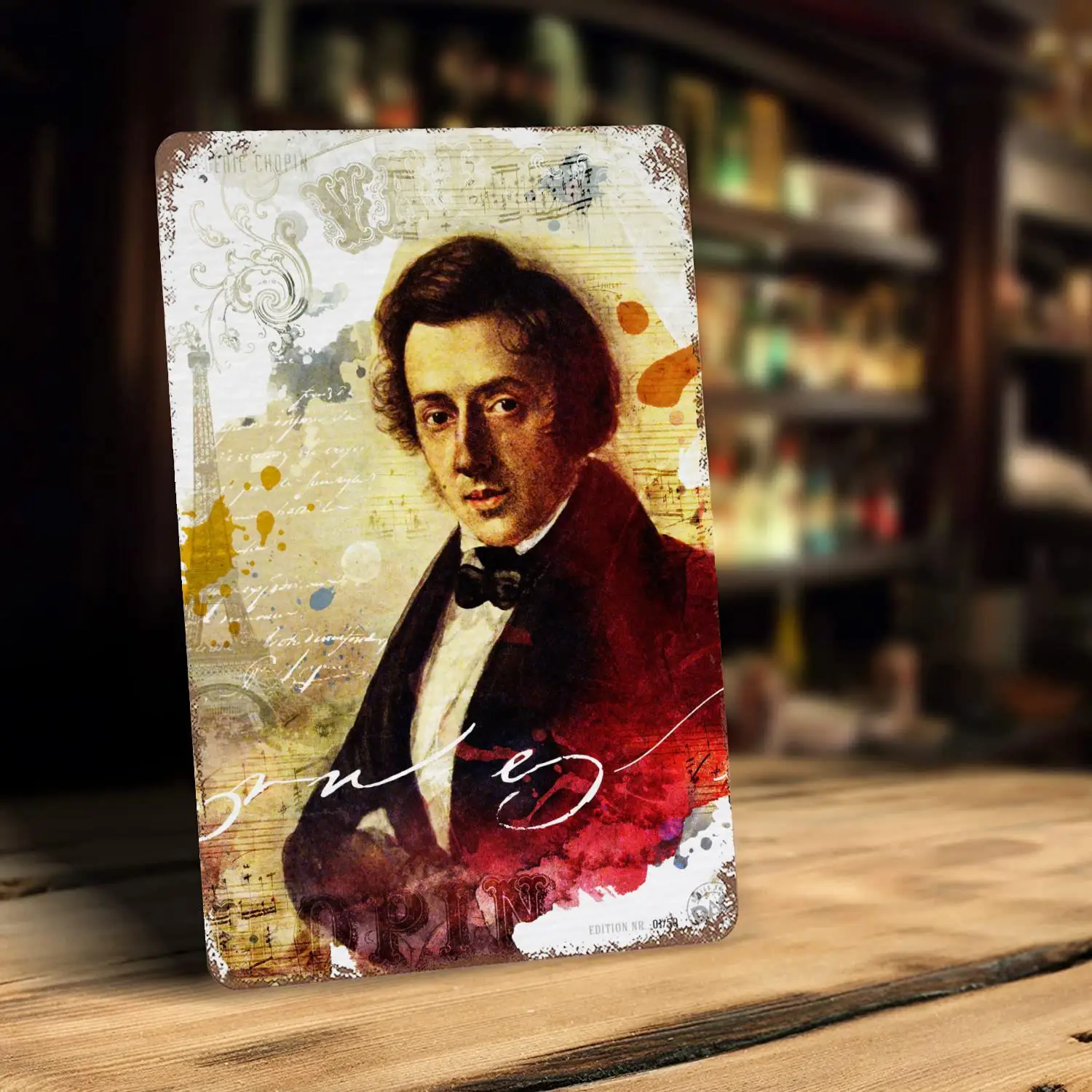 Frederic Chopin poster Metal Signs wall decor Vintage Tin Signs Captain Metal Poster Decor for Bar Pub Club Wall Decoration