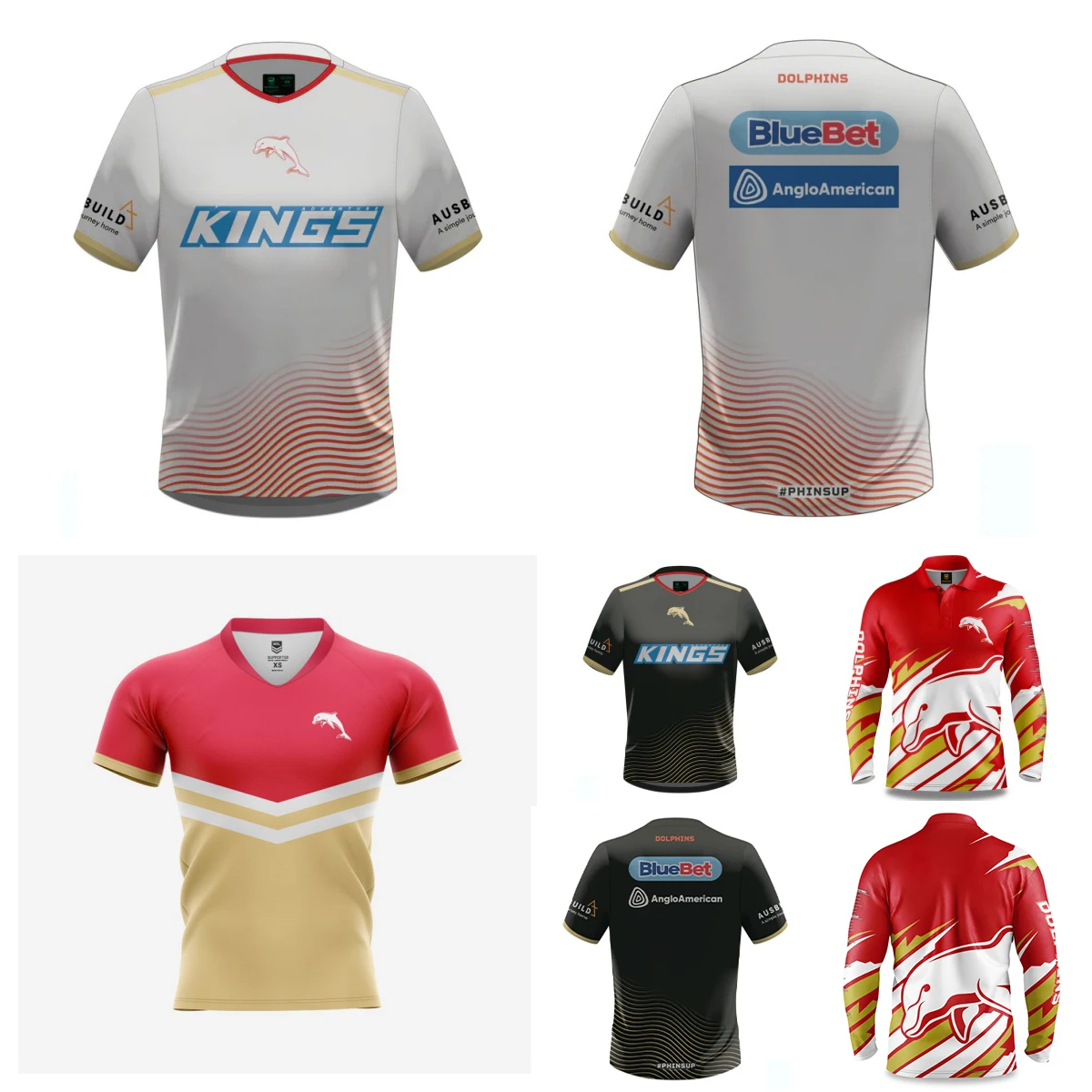 

2024 Dolphins Anzac Jersey Dolphins Training Football Jersey Men's Training Jersey Fishing Wear (Custom name and number )