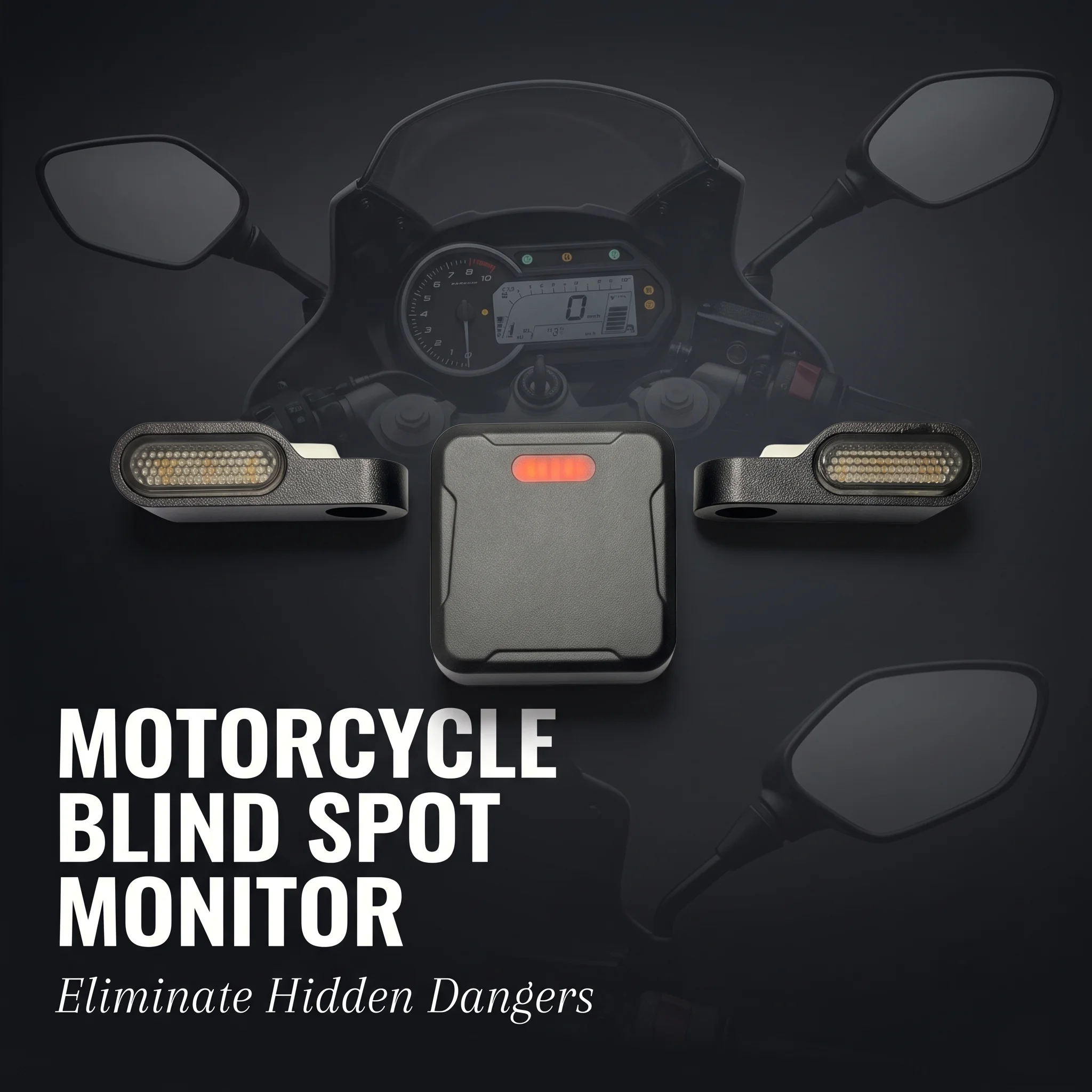 Motorcycle Safety Kit BSD Radar Blind Spot Monitor & Lane Change Alarm IP67 Waterproof Moto Warning System Accesorios Moto