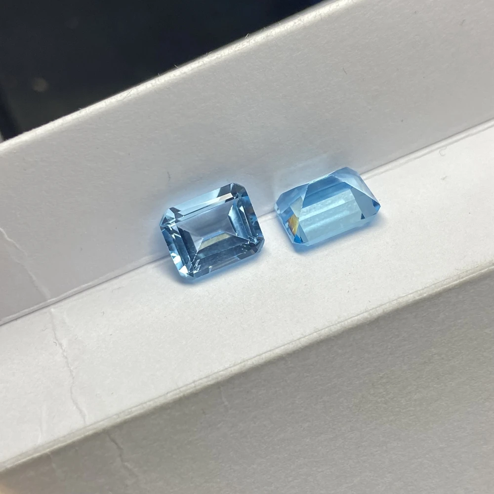 4x6-10x14mm Emerald Cut Natural Sky Blue Topaz Stones 8x10mm Octagon Topaz Gemstone 5