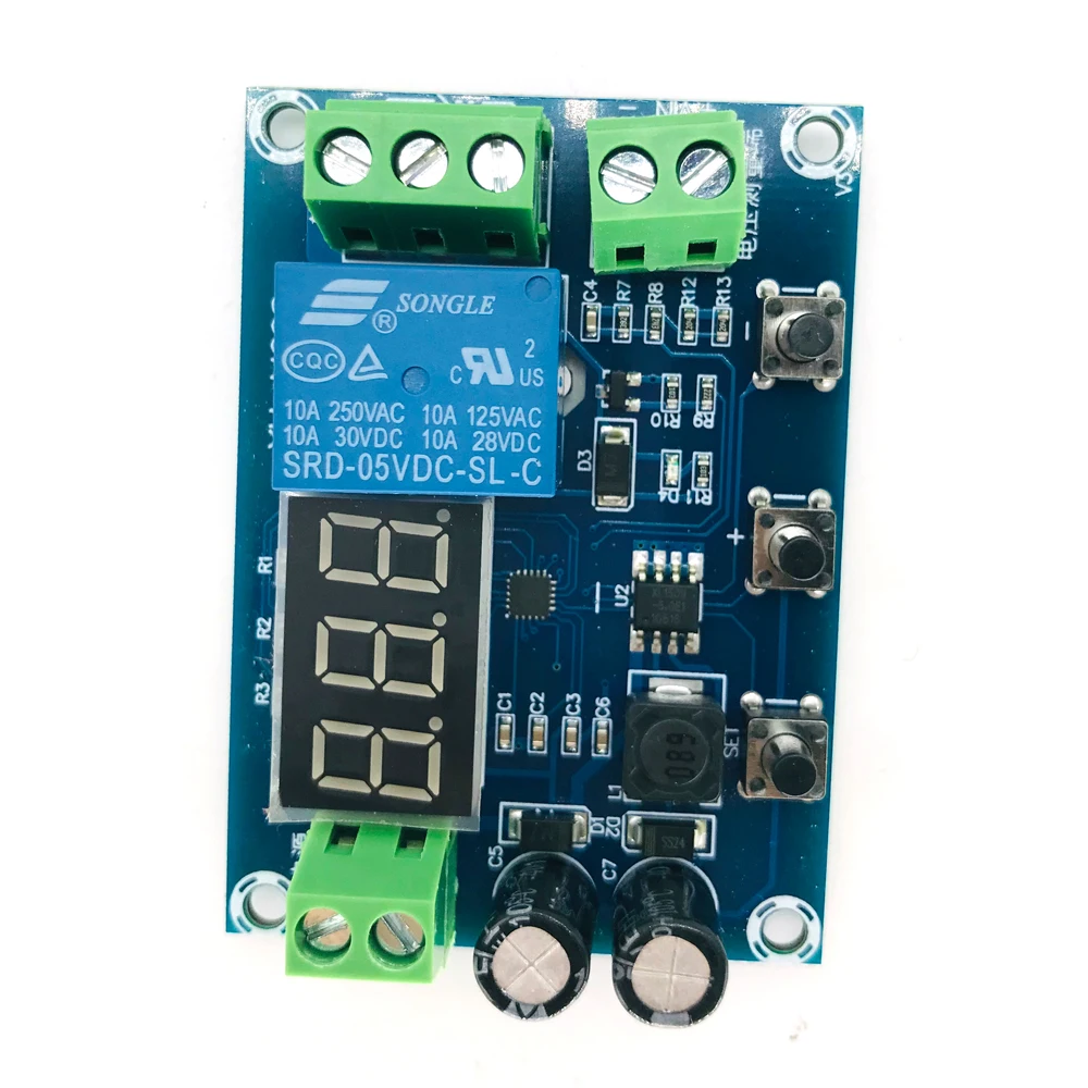 XH-M608 Battery Charge Discharge Module DC6-40V Integrated Voltmeter Undervoltage Overvoltage Protection Timing Discharge Board