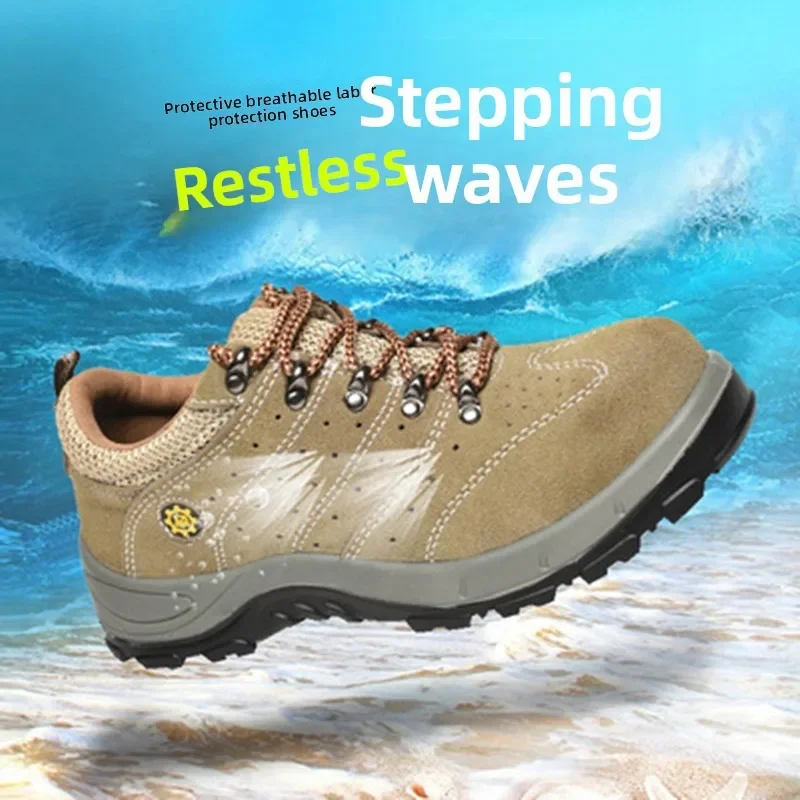 أحذية حماية العمل قابلة للتنفس، أحذية عمل صيفية، أحذية لحام، مضادة للتحطيم ومضادة للثقب، خفيفة الوزن ومريحة #3