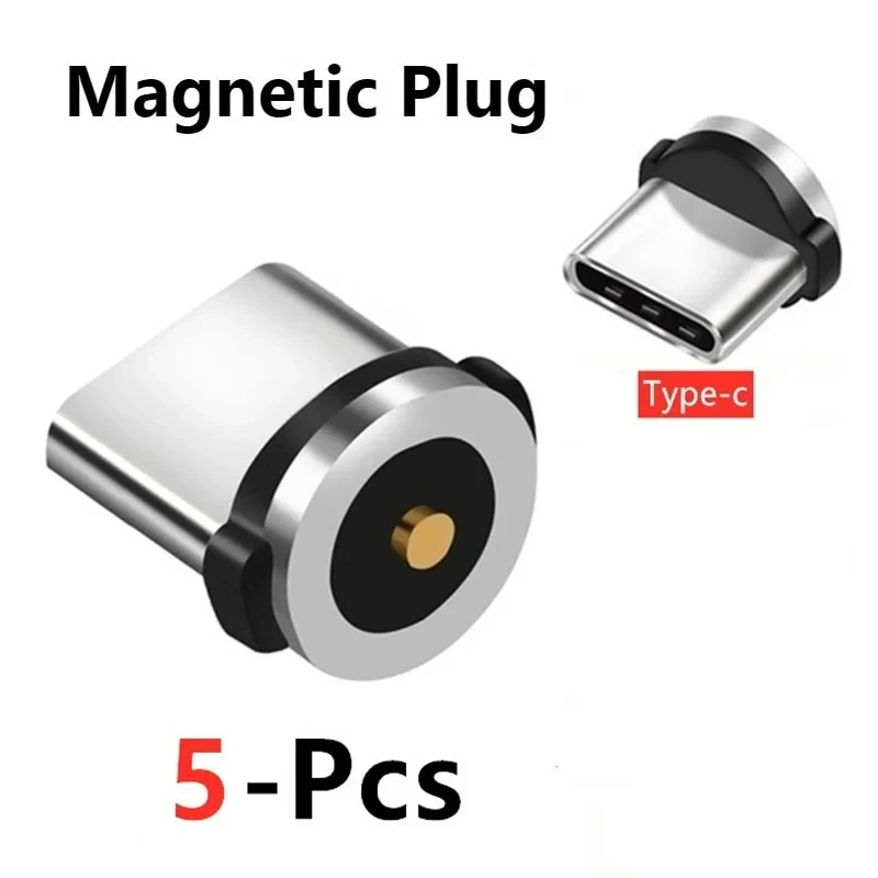1-5PCS Type C USB-A Magnetic Tips Plug Fast Charging Mobile Cell Phone Cable Converter Adapter For Huawei Xiaomi Connector