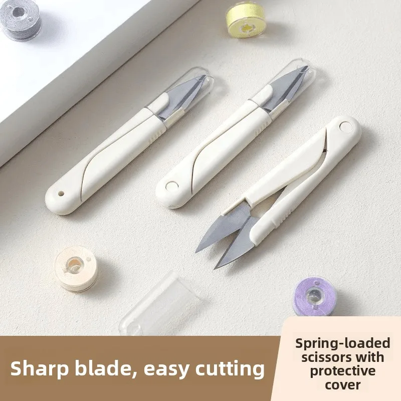 U-Shaped Thread Snips Scissors Spring Action Yarn Cutter for Sewing Cross Stitch Embroidery Thread Trimmer Small Tailor Stitch