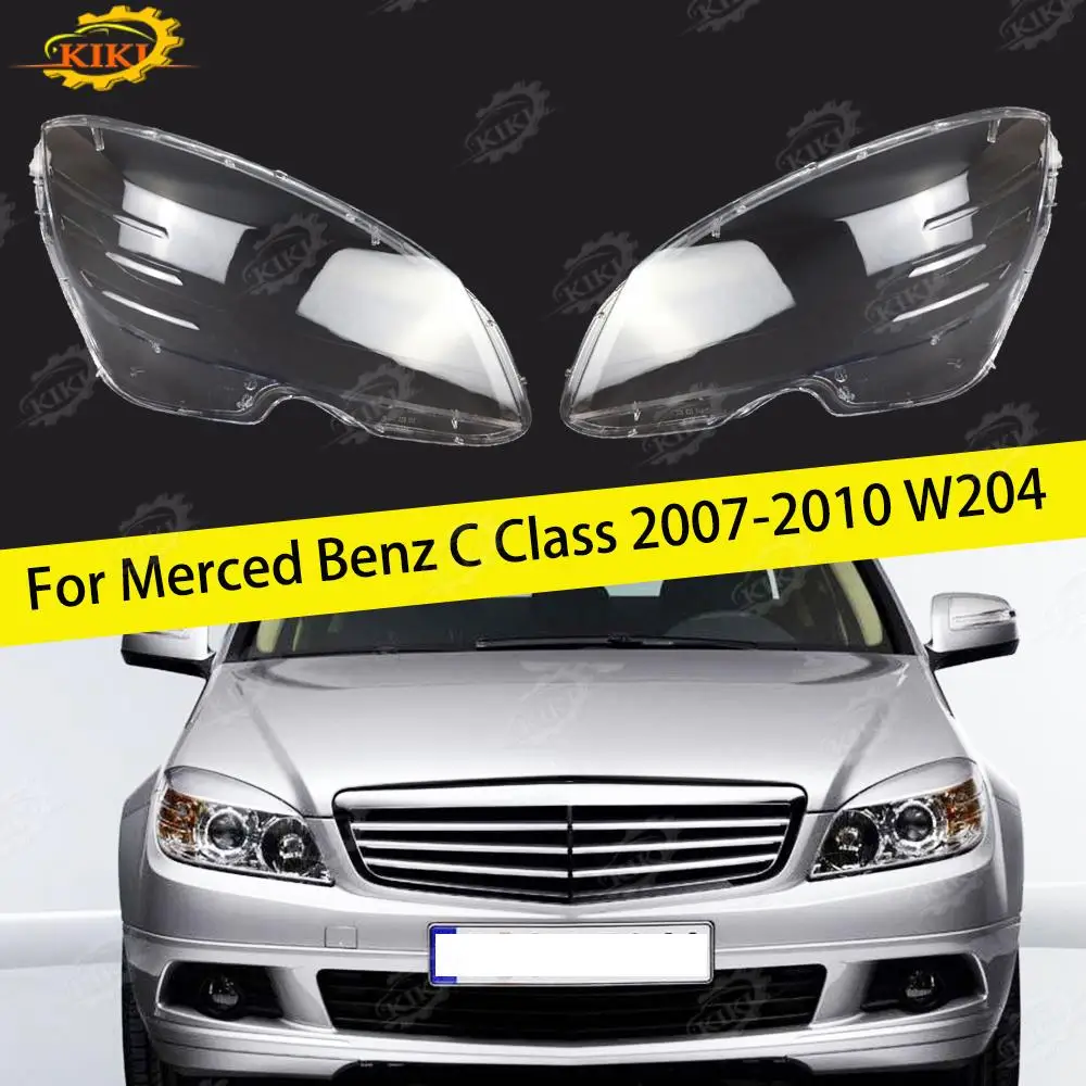 

Прозрачный корпус лампы, клей для крышки объектива фар автомобиля для Mercedes Benz C-Class W204 2007-2010, левый и правый