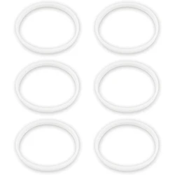 6 Pack Rubber Gaskets Replacement Seal White O-Ring for Ninja Juicer Blender Cups Replacement Parts Seals BL770 Small