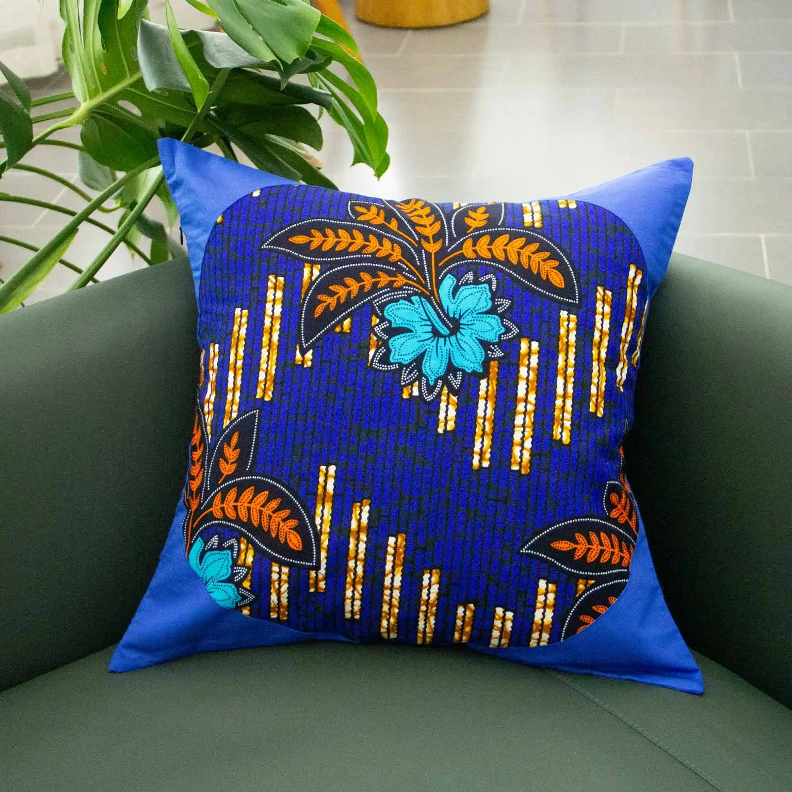 Tecido de cera africano sofá decorativo almofada capa travesseiro fronha algodão puro ancara 45*45 lance travesseiro decoração casa fronha