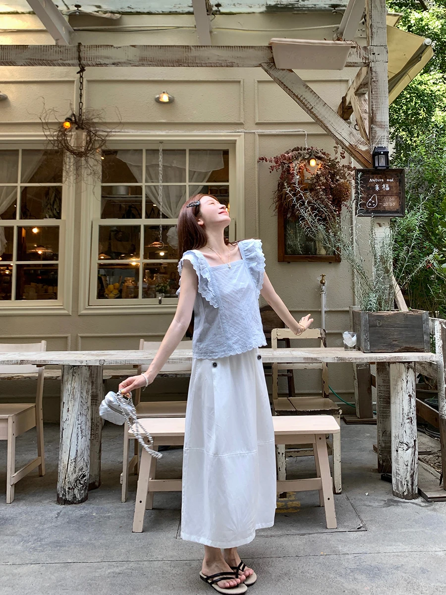 

Летняя юбка YANUOYU А-силуэта для женщин, с высокой талией, из полиэстера, высококачественная, с цветочным принтом, средней длины