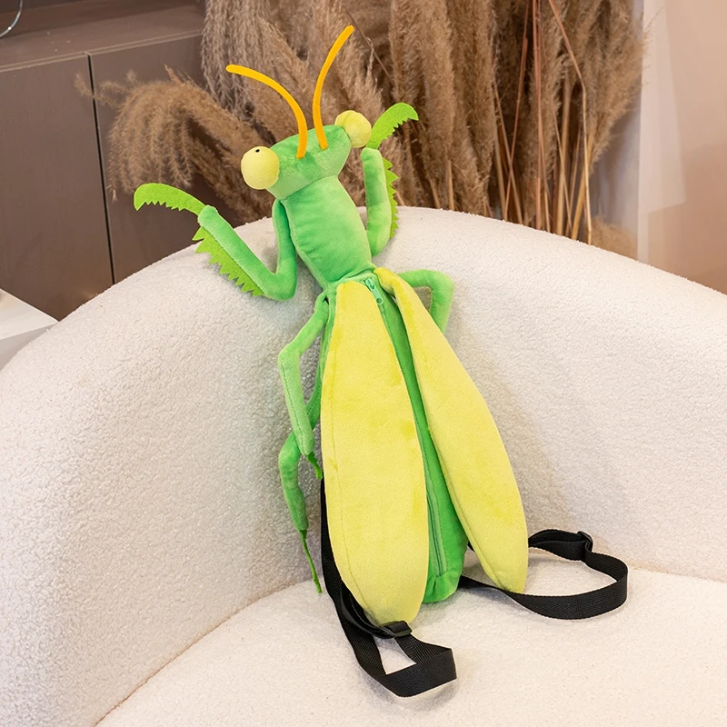 Lustige kreative Cartoon Insekt Zikade Käfer Biene Marienkäfer Mantis Plüsch Puppe Rucksack braun grün Stofftier Geschenk für Jungen und Mädchen – Detail 22