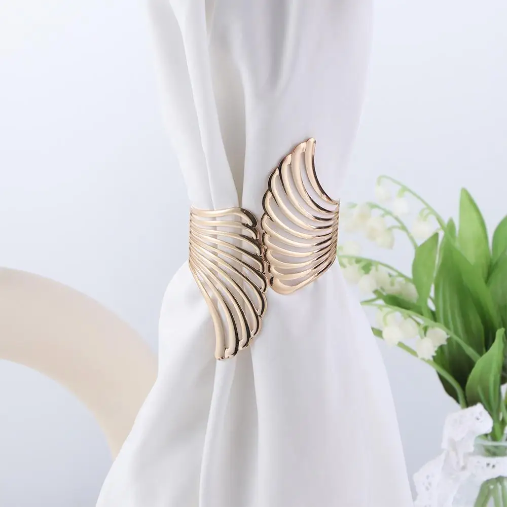 Fashion Gold/silvery Wings Pattern Metal Luxury Minimalistic Curtain Tiebacks Curtain Clip Home Decor Curtain Holdback