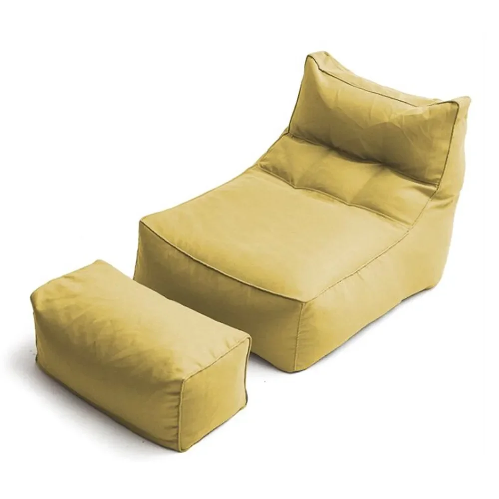 Bean Bag Modern Home Chaise Sofa With An Ottoman,bean bag chair,bean bag outer cover only lazy sofa with footrest