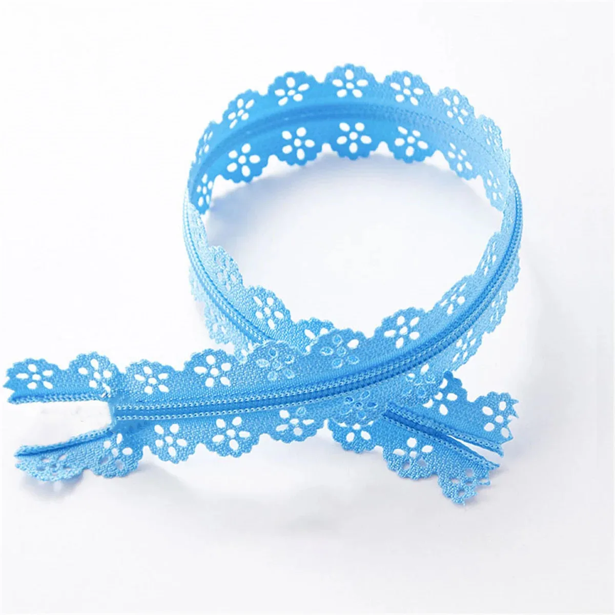 100cm Lace lace roll zipper, 3# nylon open zipper, 1nylon zipper head, suitable for sewing various sizes, DIY sewing 3pcs