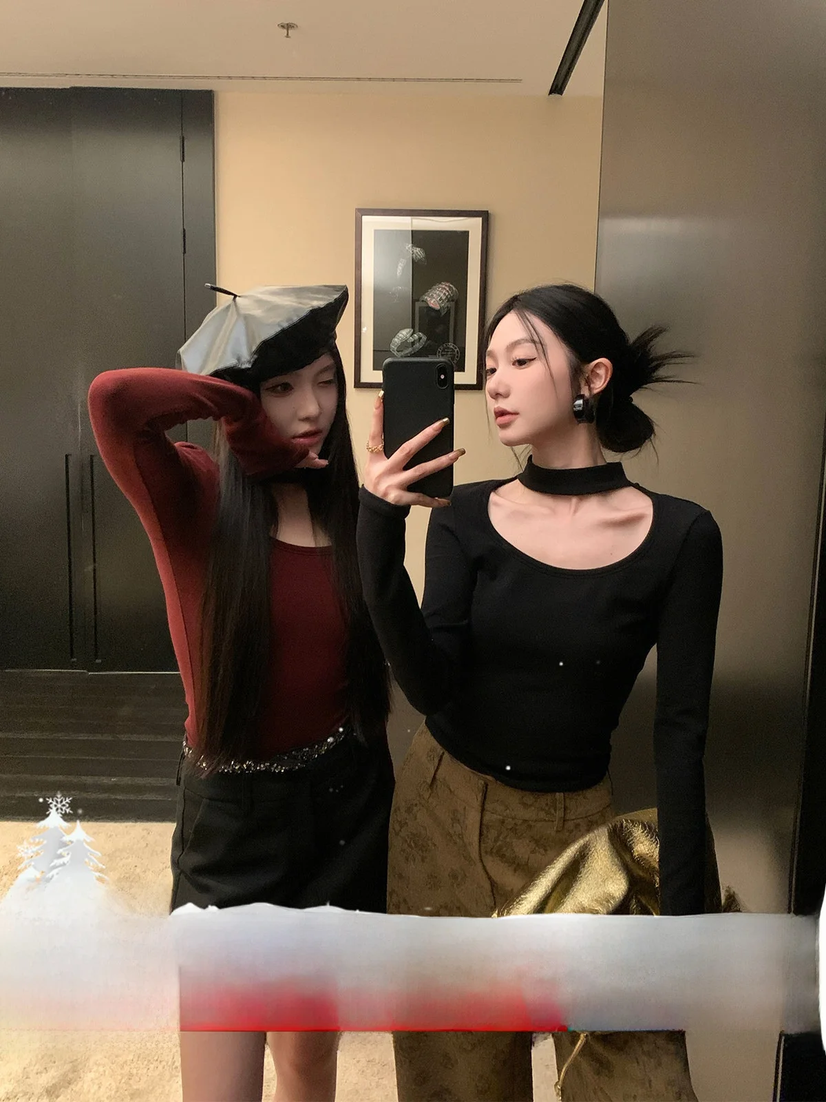 

Ouyang Женская трикотажная футболка U-Ne Long Sve Summer Slim Fit Base irt ort Sle Корейская версия Commute Sle Pure Color