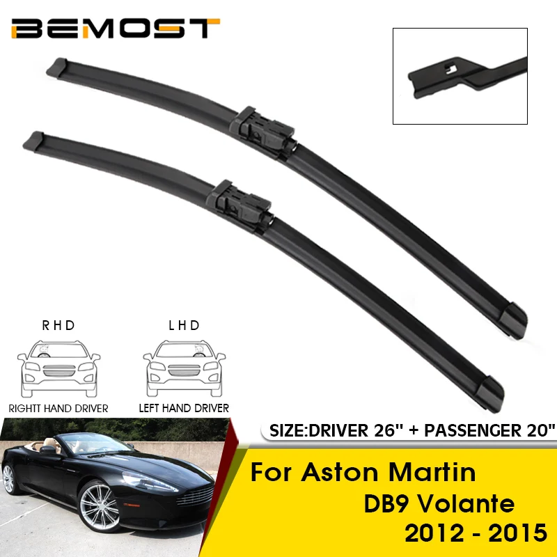 

Car Wiper Blades For Aston Martin DB9 Volante 2012-2015 Windshield Windscreen Front Window Blades 26"+20" Car Accessories