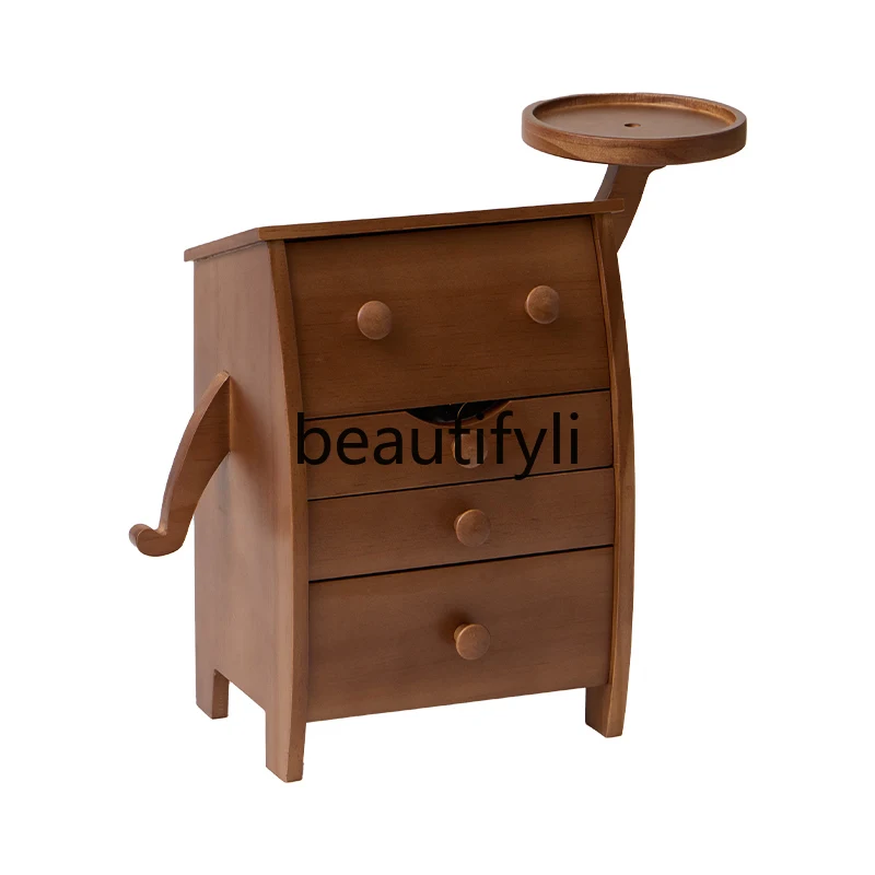 Solid wood cute jewelry box high-end wedding gift necklace ring bracelet gold jewelry box