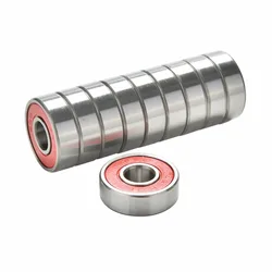10 Pcs Red ABEC 9 Stainless Steel Bearings High Performance Roller Skate Scooter Skateboard Wheel Bearings