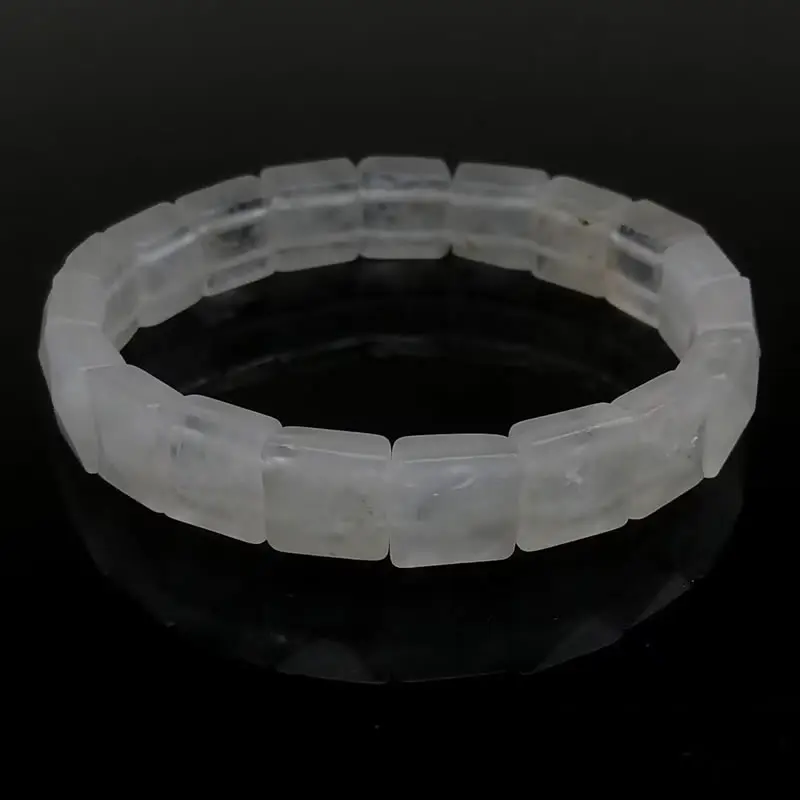 12mm Naturstein-Armband mit quadratischen Perlen aus Tigerauge, Achat und Kristallquarz für Damen und Herren, handgefertigter Stretch-Schmuck, Energie-Geschenke – Detail 5
