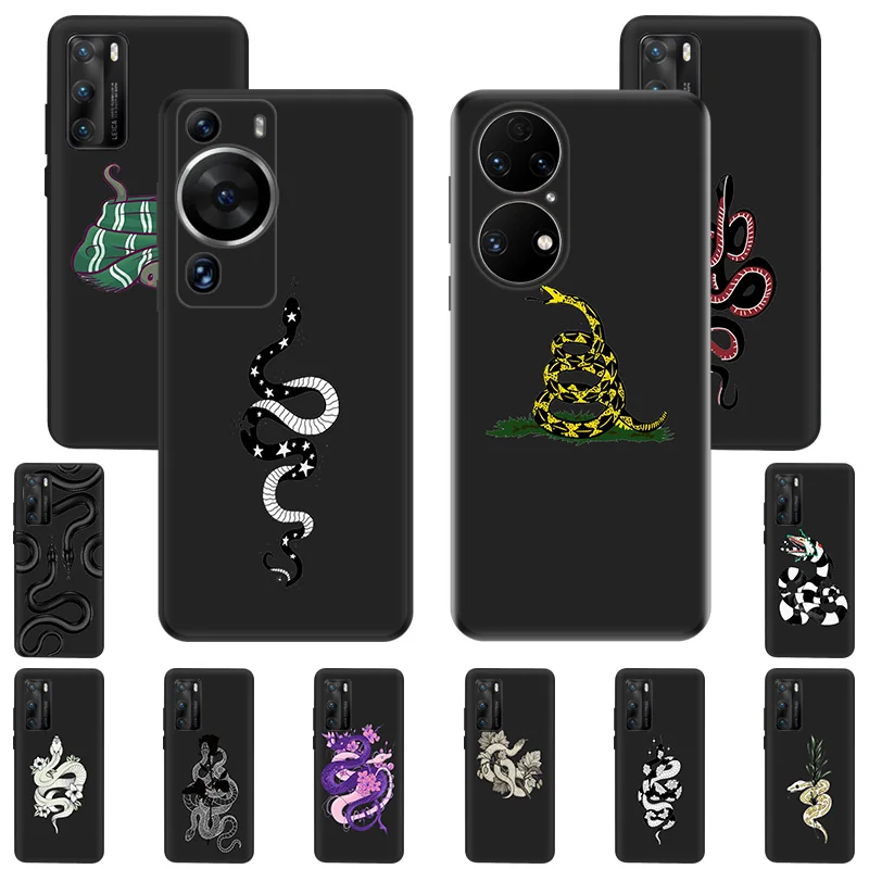 Soft Silicone Phone Case For Huawei P30 Pro P20 P40 P Smart Z Moto G31 G30 G200 One Fusion Cool Flower Rose Snake Protect Cover