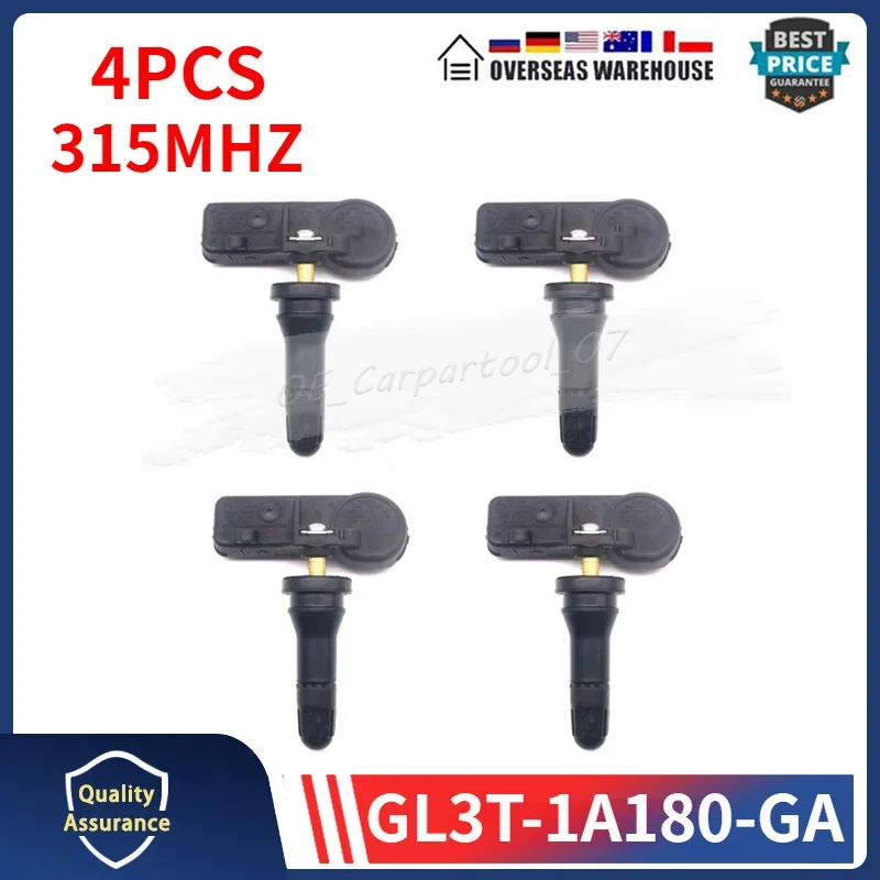 4PCS/Lot Car Tire Pressure Monitor Sensor GL3T-1A180-GA For 2018-2019 Ford F-150 Reg/Ext Expedition Max 315MHZ TPMS GL3T1A180GB