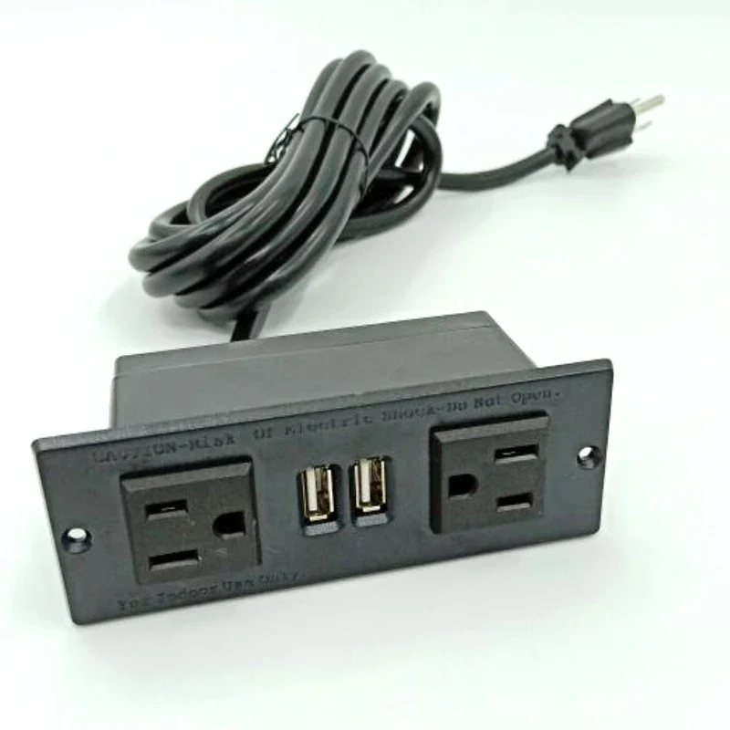 For US Wholesale multiple USB 2 ports electrical power strip socket outlet extension for furniture