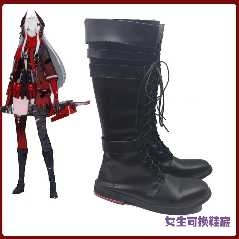 Gioco GRIGIO RAVEN PUNISHING Lucia Crimson Abyss Scarpe Cosplay Stivali di Carnevale di Halloween Cosplay Prop Anime PU Scarpe su misura