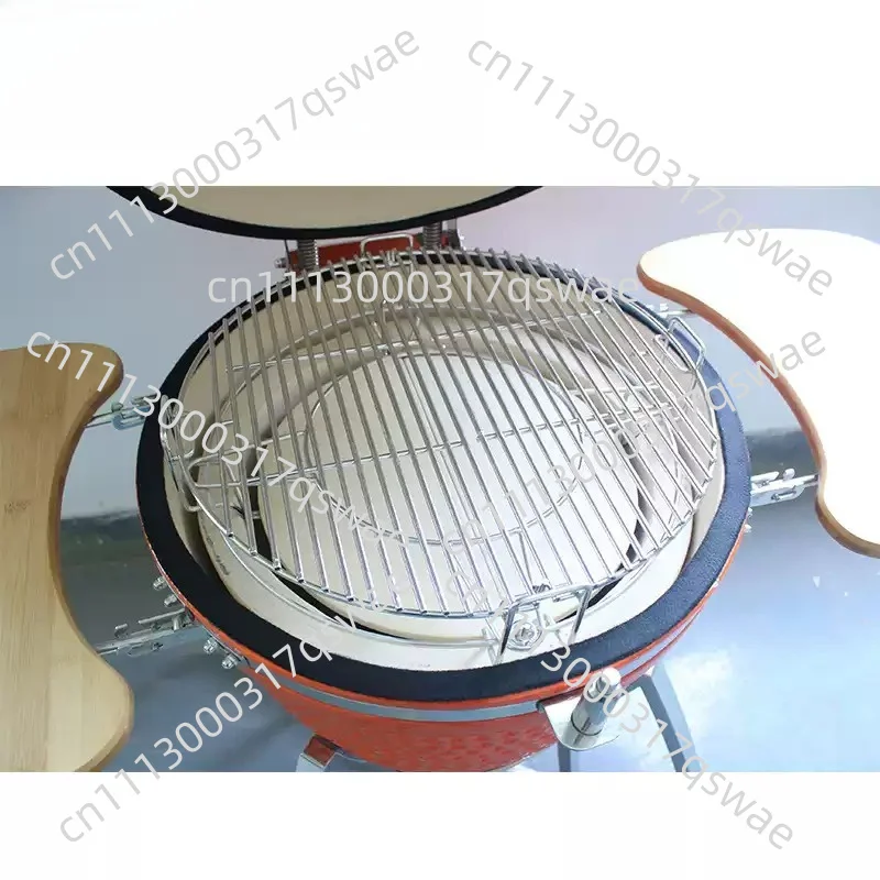 BBQ Ceramic Grill Tripod Stainless Steel Multi Size Pizza Plate For Outdoor Barbecue