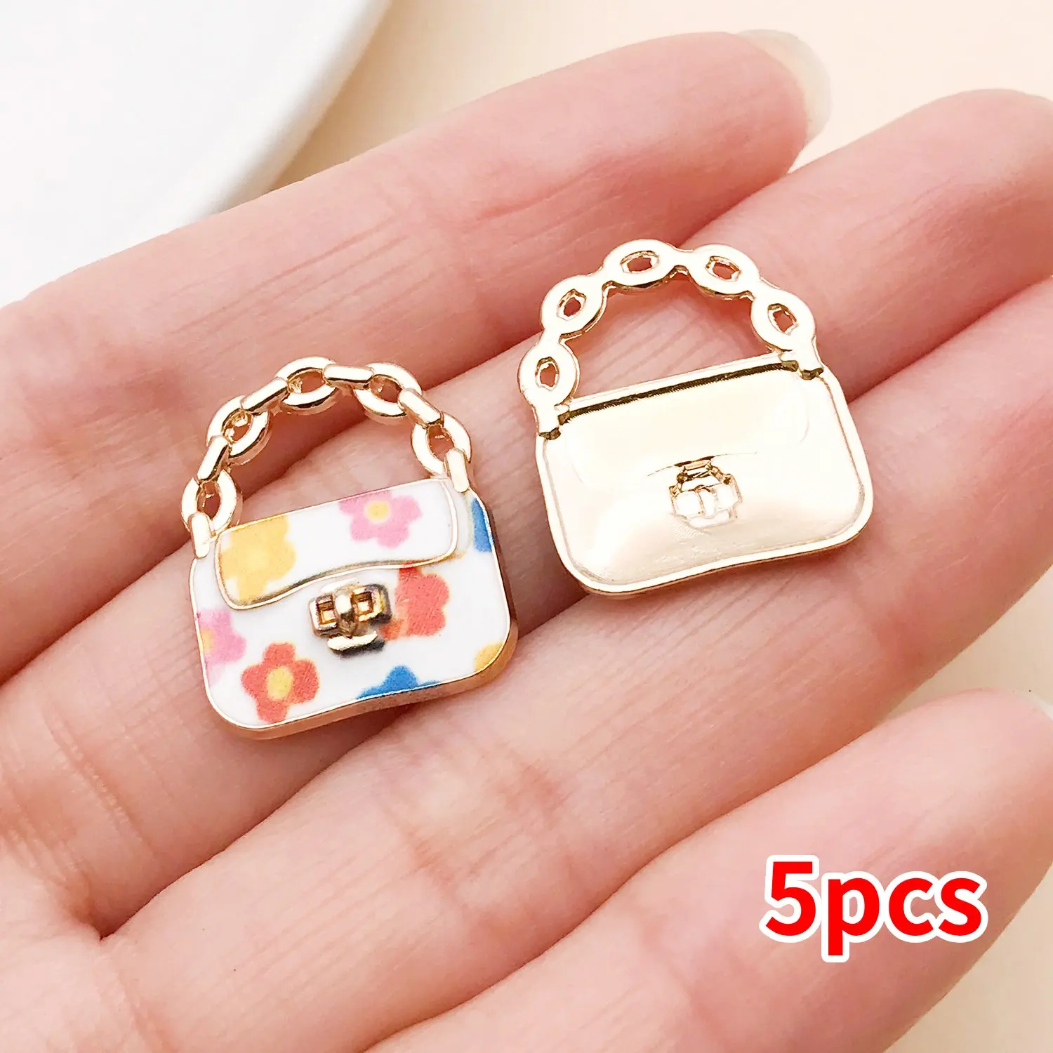 5/10 stuks 20x16mm Kleurrijke Emaille Handtas Charms Hangers Voor DIY Ketting Armband Oorbel Sieraden Maken Sleutelhanger Accessoires