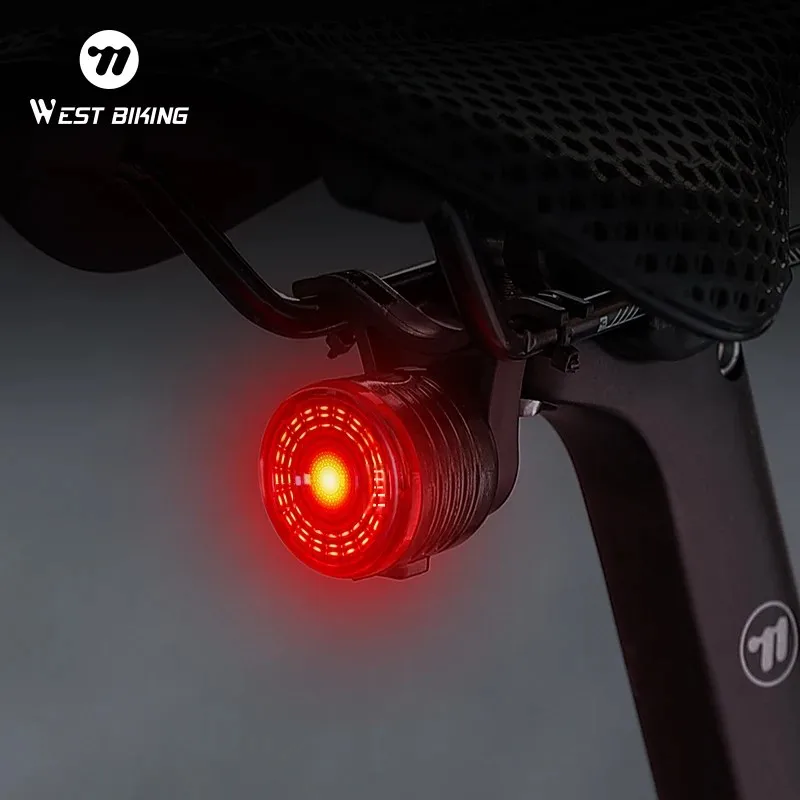 

WEST BIKING Bicycle Taillight Intelligent Sensing Brake Safety Night Riding Bike Rear Light MTB Road Bike Light Bike Accessories