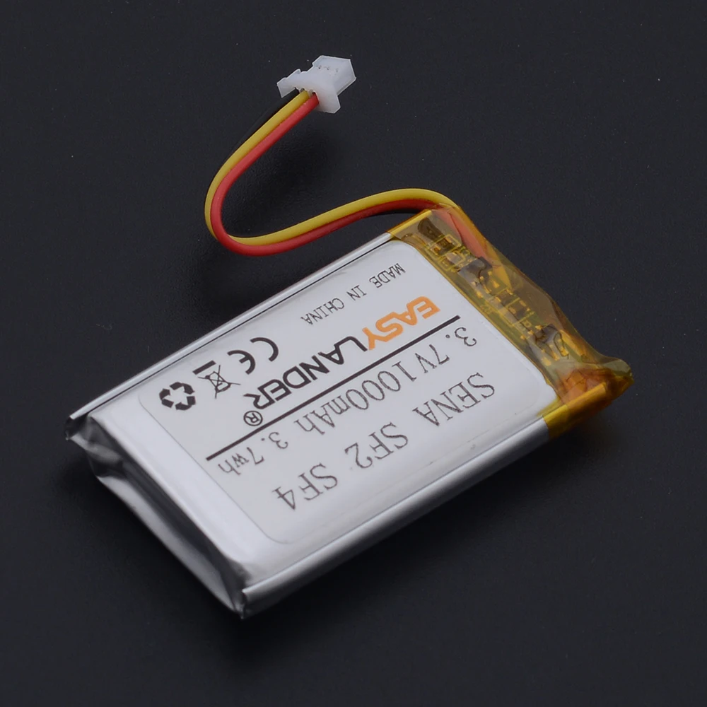 3.7 فولت 1000 مللي أمبير بطارية ل سينا SP52 SP52-C SF4 SF2 SF2-02 S7A-SP52 دراجة نارية سماعة رأس بخاصية البلوتوث خوذة الاتصال الداخلي XK 752439