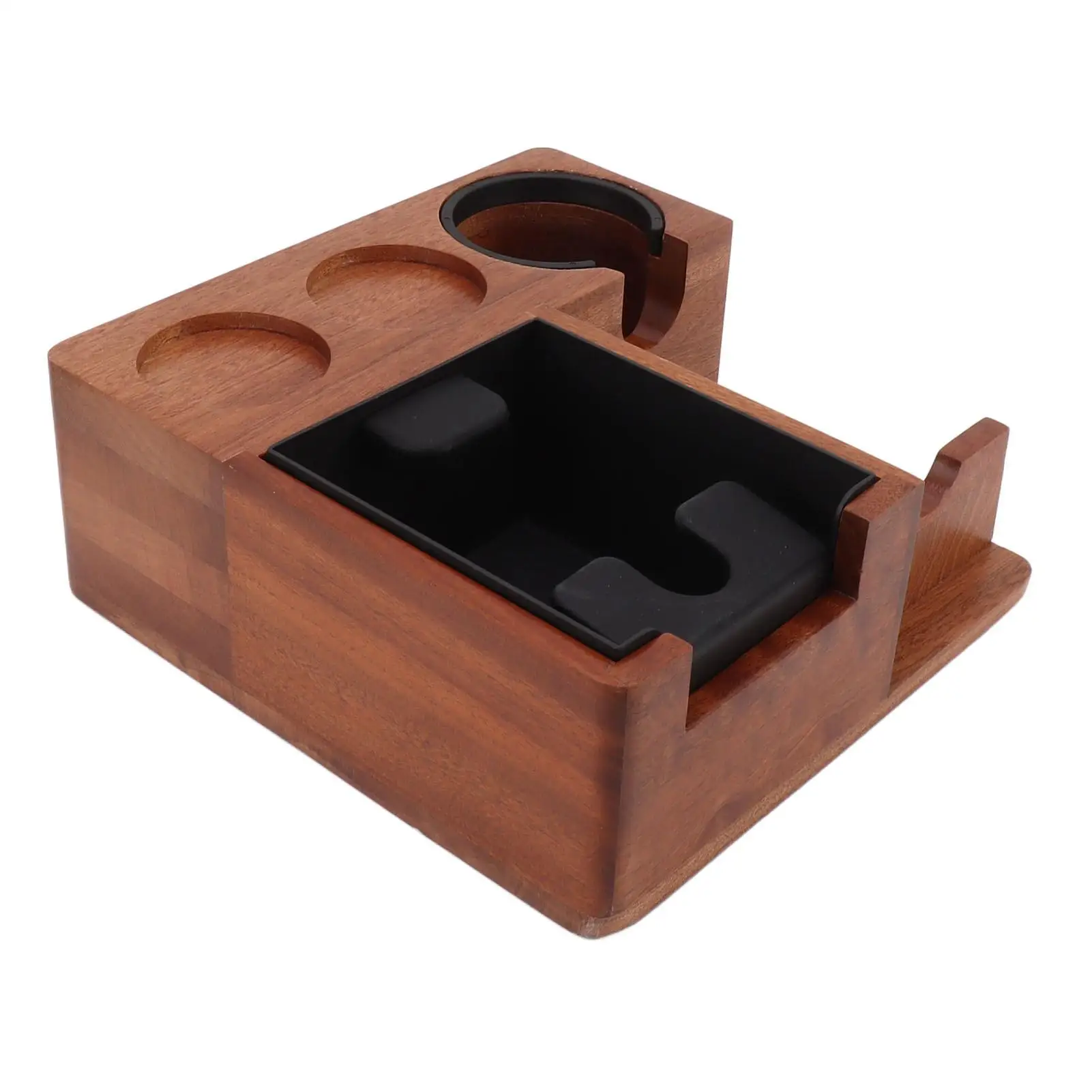 

Durable for coffee Tamping Station & Knock Box - High Hardness Wooden Tamper Holder for coffee Bars