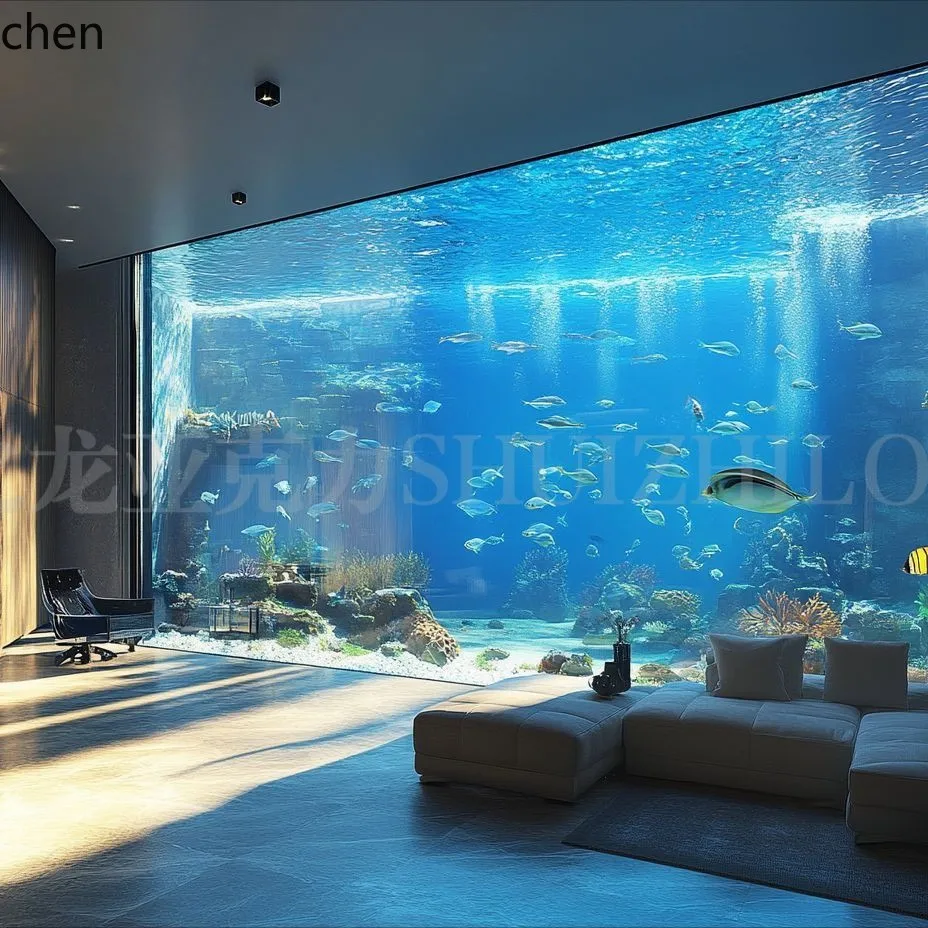 تشيكوسلوفاكيا عرض كبير جدا خزان الأسماك الاكريليك كبير حوض السمك المحيط خزان الأسماك