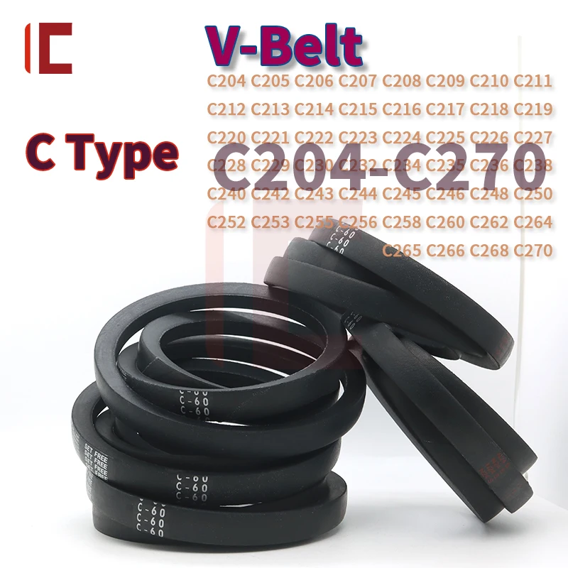 

C Type Belt V-Belt C204 to C270 Triangle Belt for Automotive Agricultural Machinery Rubber Belt C Belt Drive Belt V Type Belts