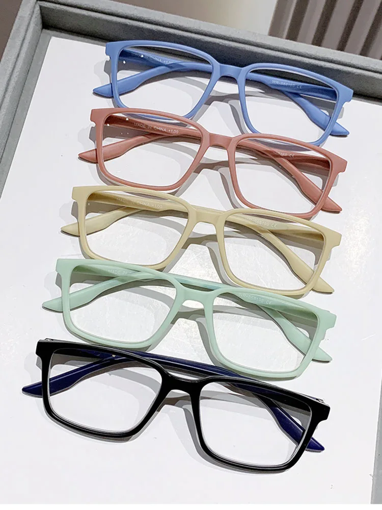 Gafas de lectura coloridas ultraligeras para mujer, gafas de moda personalizadas, belleza portátil europea, Anti luz azul