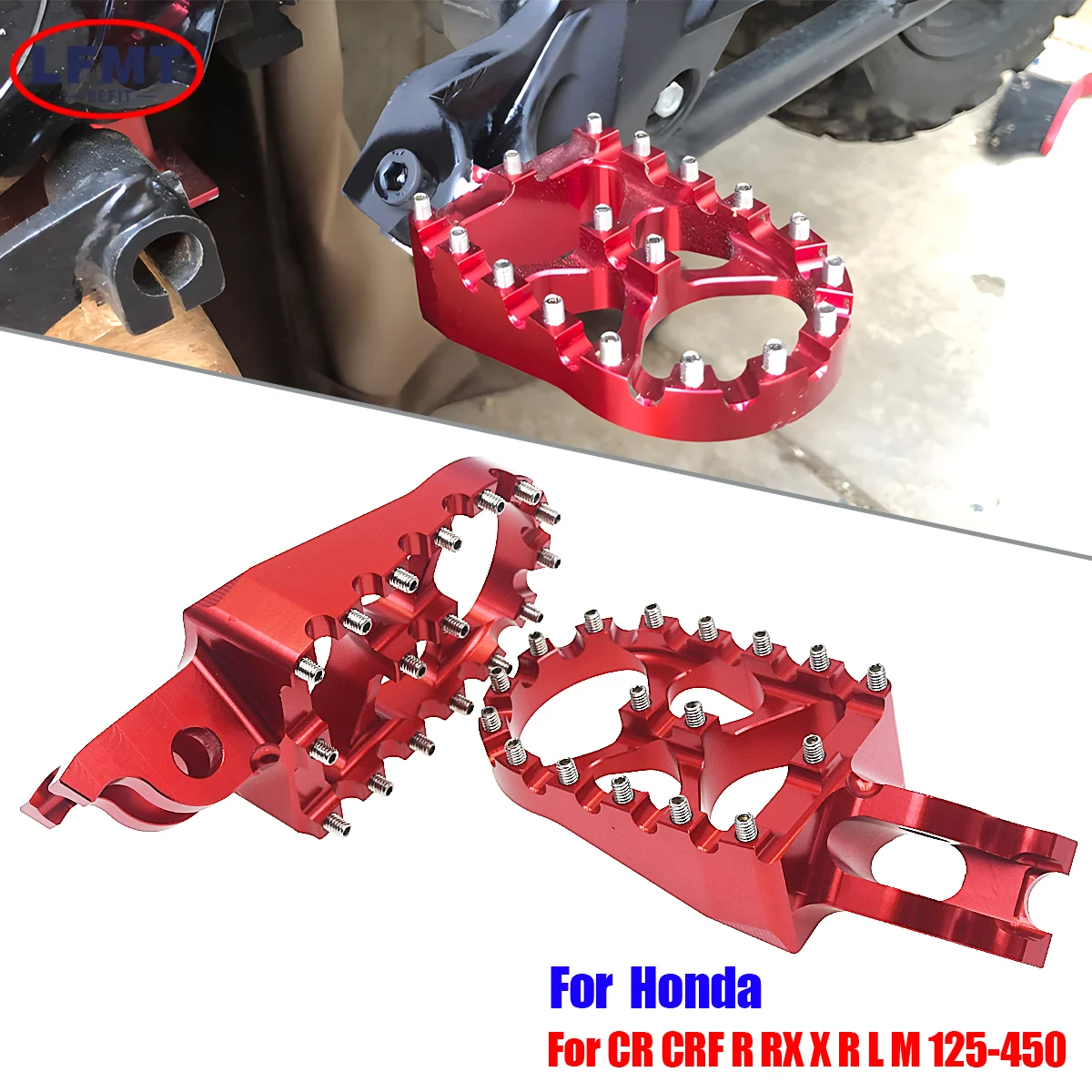

Для мотоцикла HONDA CR 125 250 150R подножки с ЧПУ подножки подножки педали CR250R CRF 150R 250R 450R 250 450 X RX L M 2002-2023