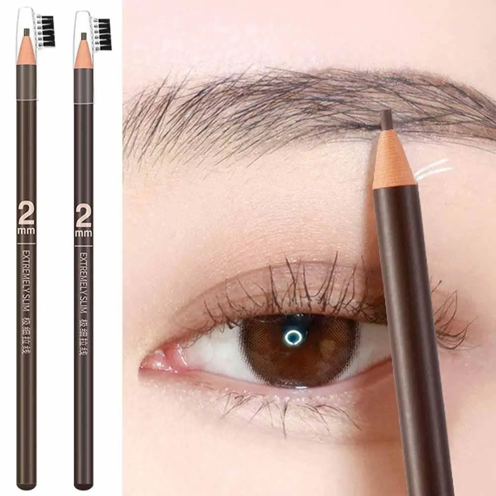 Wenkbrauw Potlood Make-Up Wenkbrauw Versterkers Cosmetische Kunst Houten Waterdichte Bruine Stereo Types Gekleurd Draw Eye Wenkbrauw Pen Make-Up Tool