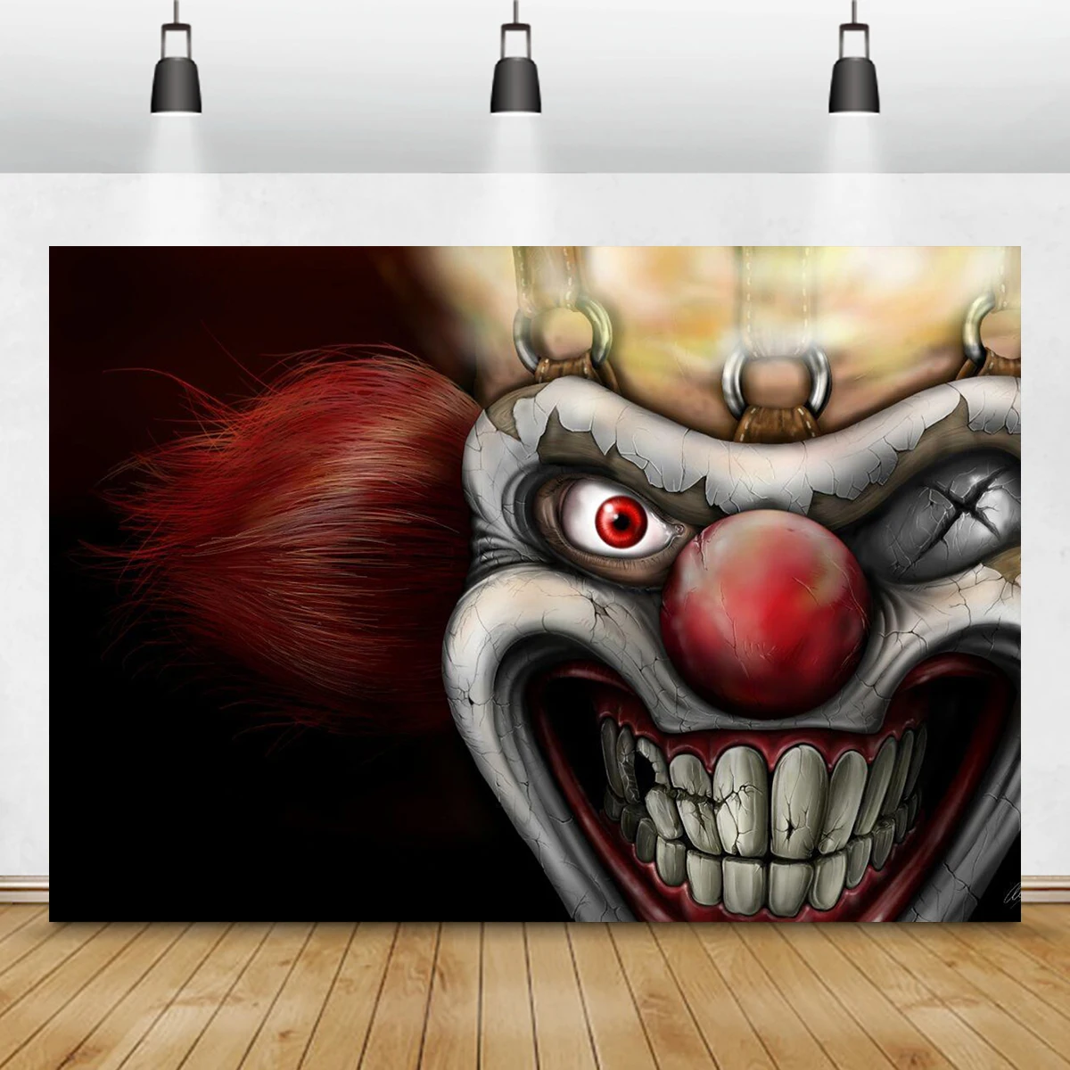 It Birthday Party Supplies  Poster 7x5ft Vinyl Horrible Halloween Backdrop Eve Clown Background for Wall Classic Decorations