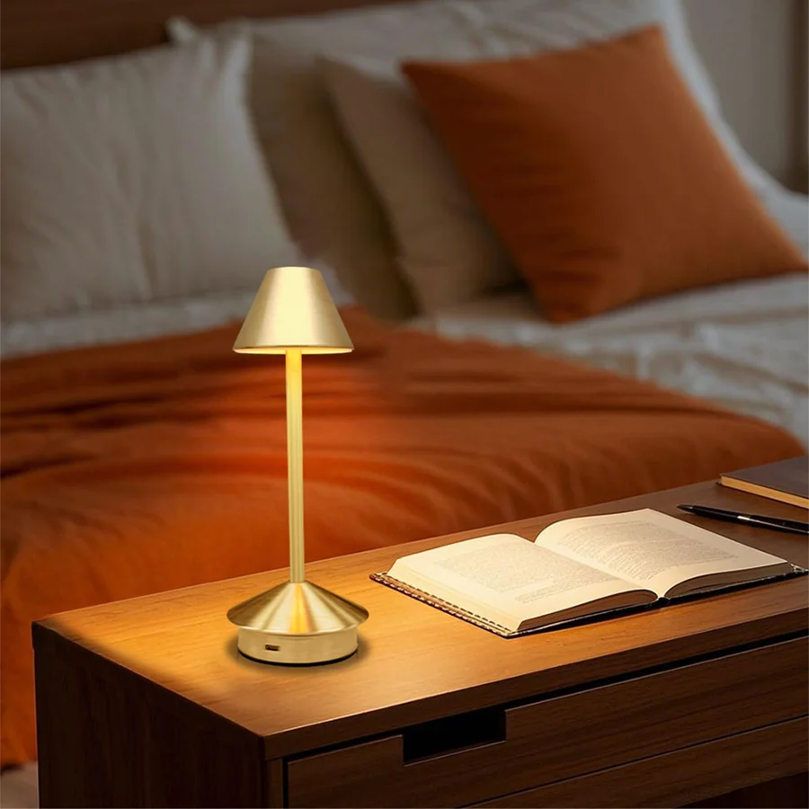

Классическая настольная лампа с зарядкой через USB, ночник, 3-цветная настольная лампа с бесступенчатым затемнением, сенсорная прикроватная лампа, украшение для бара в спальне