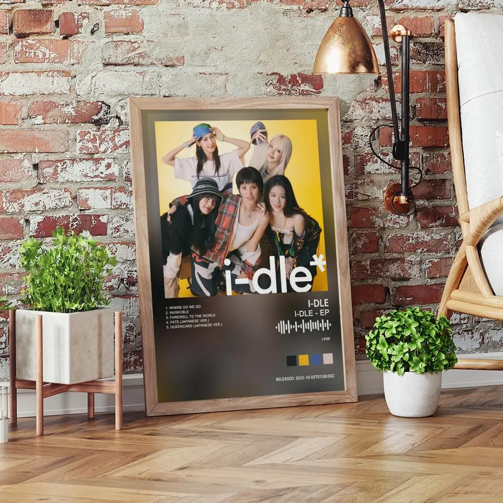 i-dle Album Poster Self-adhesive Art Waterproof Paper Sticker Coffee House Bar Room