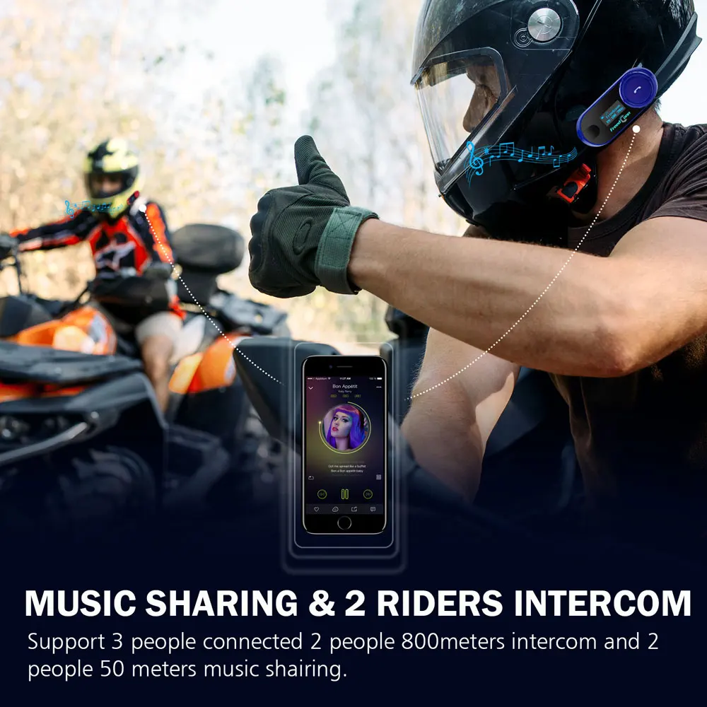 Freedconn Bluetooth helmes headse Motorbicikli Házi telefon Muzsika Fermium Rádióadó páros Többiek Előadás vmiről Rendszer motoros helmets Fejhallgató