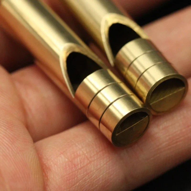 Multifunctional Brass Emergency Survival Whistle Portable Keychain Outdoor Tools Training Whistle For Camping Hiking