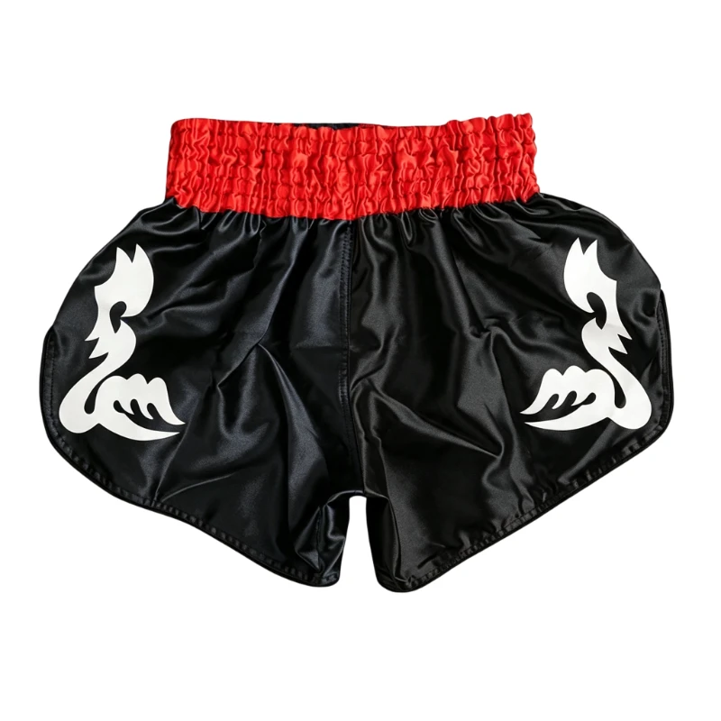 Martial Arts Muay Thai Shorts Plain Satin Kick Boxing Shorts Men Women Kid Loose Cut Fight Shorts for MMA Kickboxing Gym Workout