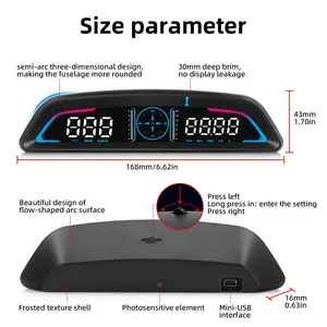 G3 / b3 head up display Obd2 GPS Smart Car Hud digital speedometer safety alarm rpm water temperature tachometer clock 8 Main Sales GPS Watch for Running - №5