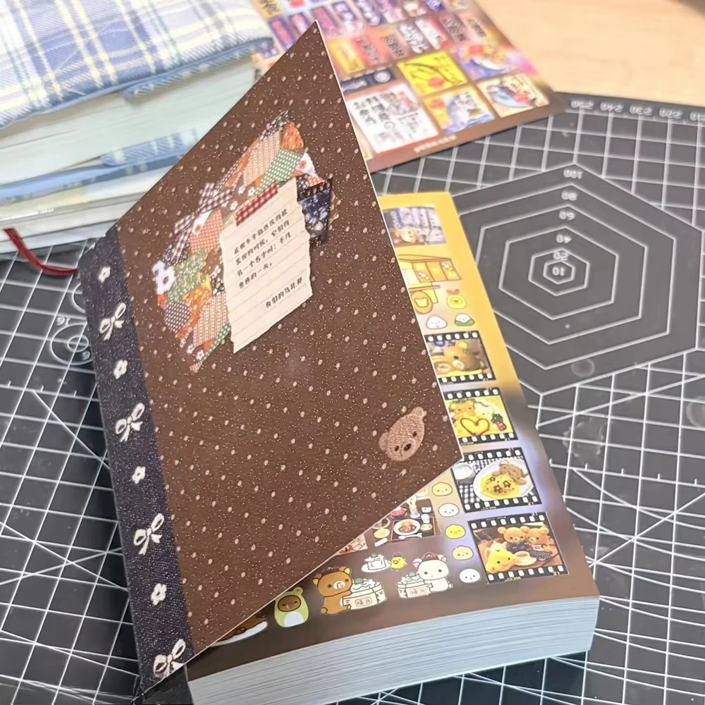 50 Blatt Stickerbuch ohne Wiederholungen, niedliche Retro-Showa-Stil-Aufkleber mit Motiven von Lebensmitteln, Tieren und Cartoon-Mädchen für Scrapbooking und Bastelbedarf
