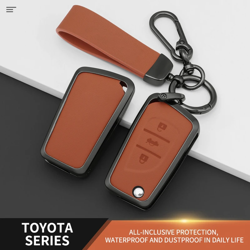 For Toyota Levin Camry Reiz Highlander Corolla VA2 Toy43 Toy48 Metal Car Key Protective Case funda llave carcasa llavero