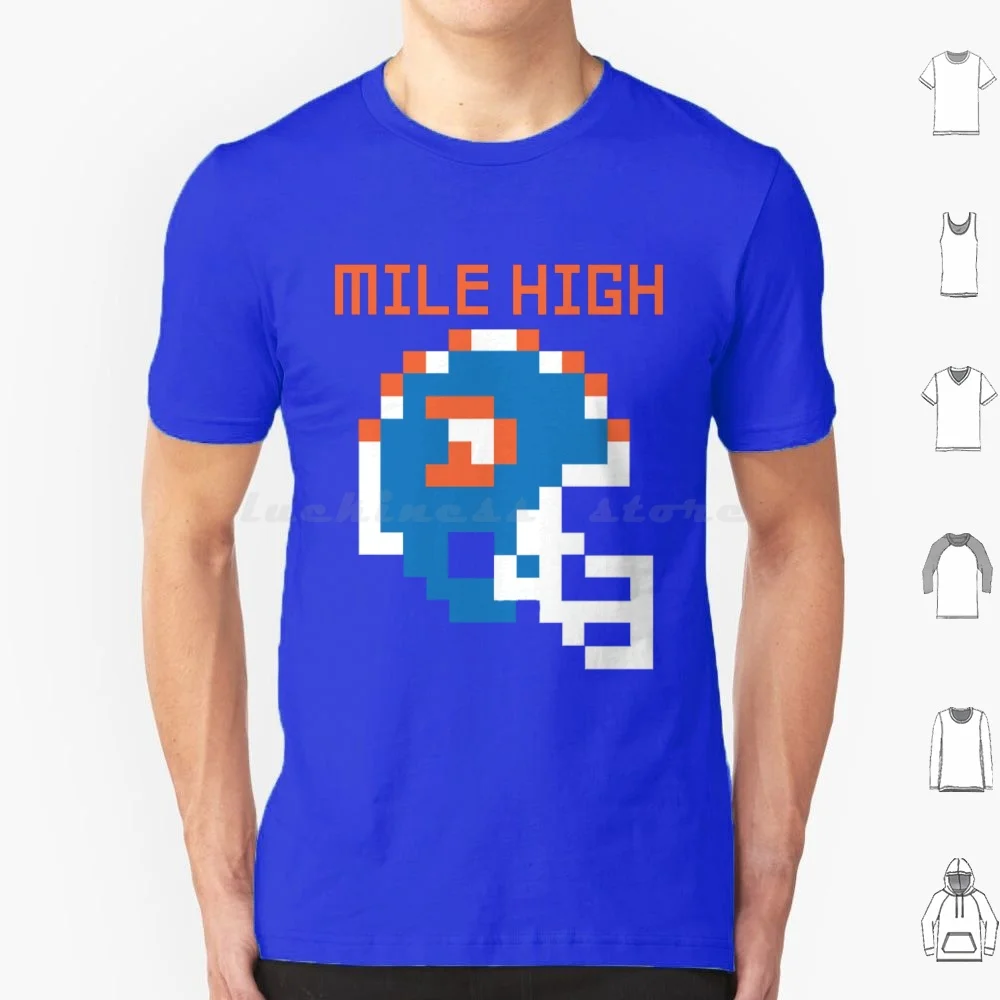 Camiseta Broncos-Mile High 8 Bit 6xl de algodão, camiseta estilosa Broncos 8 Bit Mile High Denver