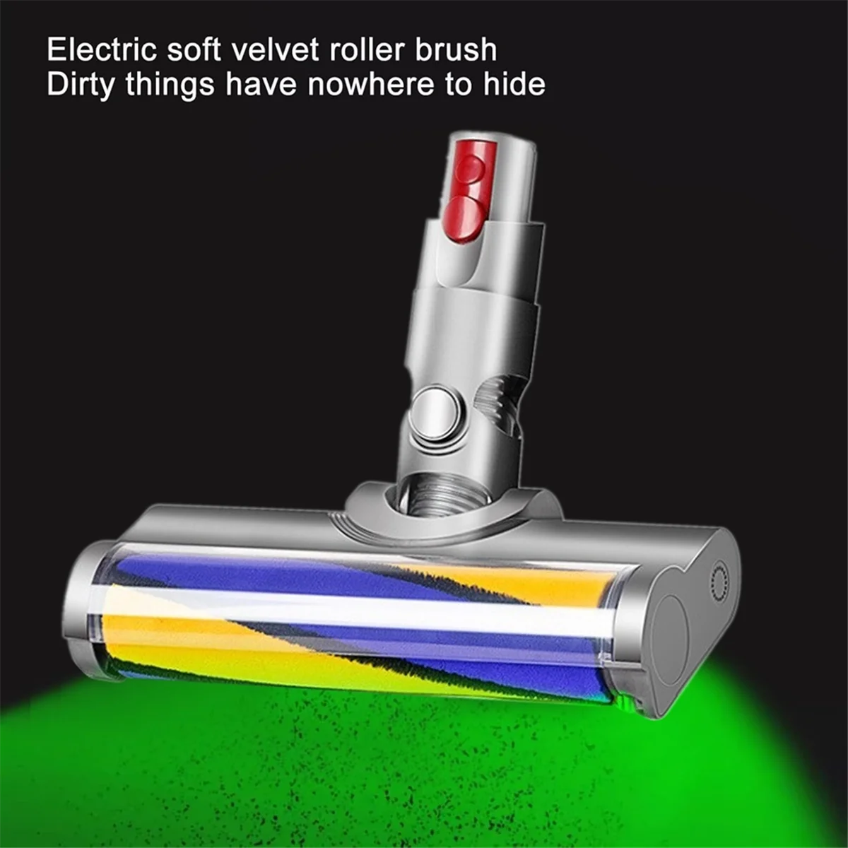 استبدال رأس الفرشاة الدوارة لـ Dyson V10 Digital Slim V12 Detect Slim أجزاء المكنسة الكهربائية مع ضوء الغبار الأخضر