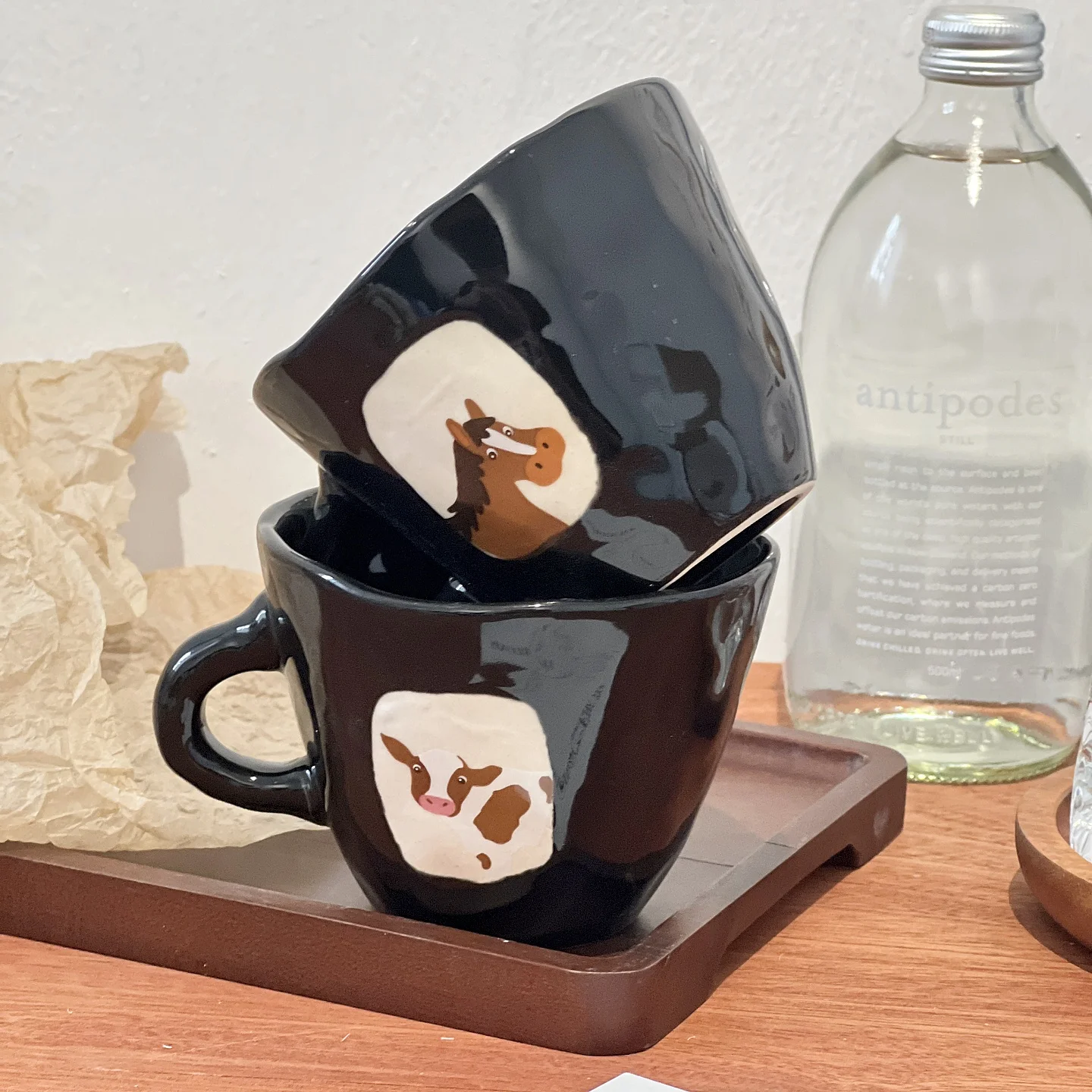 

Креативные керамические кружки для завтрака с мультяшным узором, высококачественные чашки для послеобеденного чая, латте, чашка для кофе с забавным животным узором